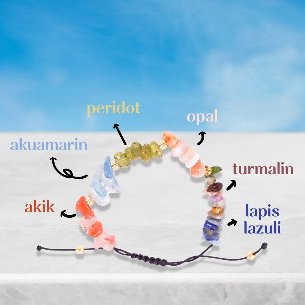 Ayarlamalı Terazi Burcu Doğal Taş Bileklik